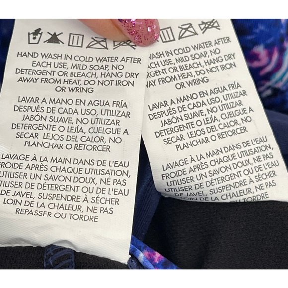 TYR 2pc Santa Cruz Jade Top & Della Boyshort Swimsuit Navy Size Small 4/6 - $75 - Picture 9 of 10